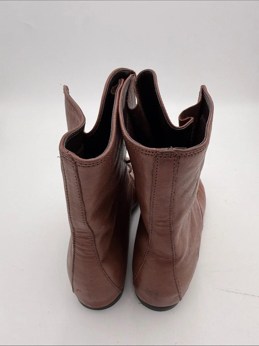 THE FLEXX Brown Leather Chukka Boots women 7.5 vintage Y2K casual office retro